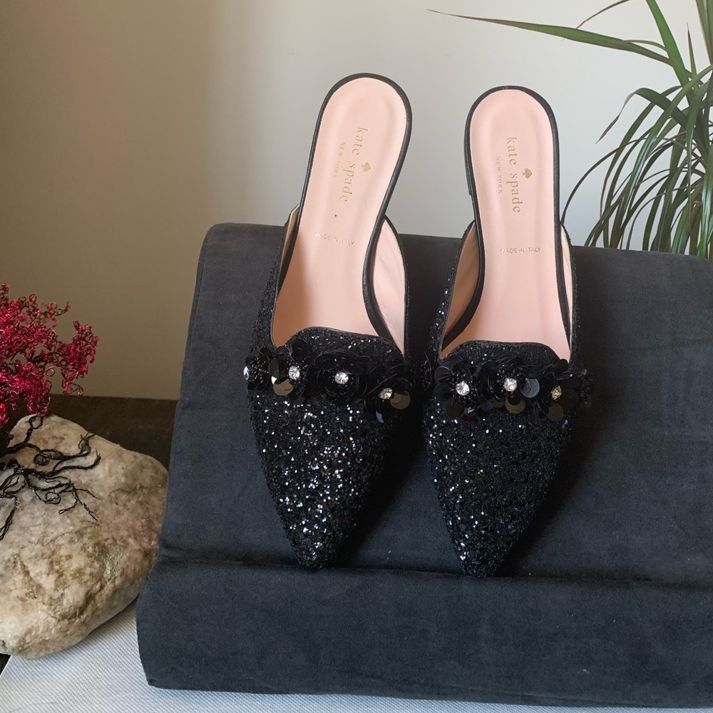NWOT Kate Spade Sparkle mule